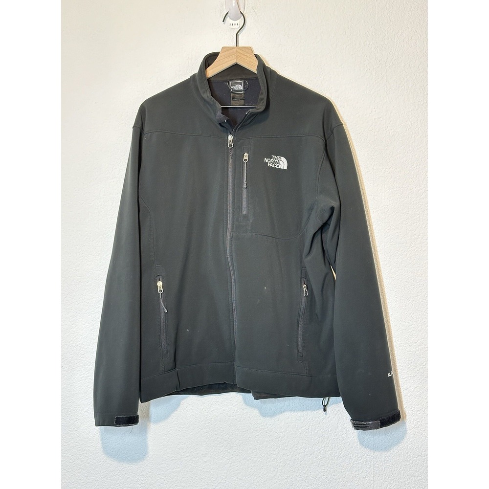 North Face Jacket Mens Large Black Apex Soft Shell Full Zip